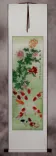 Koi Fish and Chrysanthemum Wall Scroll