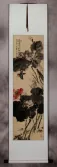 Bird and Lotus Flowers Wall Scroll