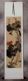 Bird and Lotus Flowers Wall Scroll