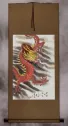 Chinese Red Dragon - Silk Wall Scroll