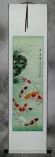 Koi Fish and Orchid Wall Scroll