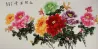 Colorful Peony Flowers Painting