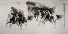 Large Chinese Horse Painting