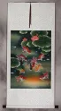 Gold Fish & Flowers - Asian Wall Scroll