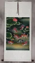 Gold Fish & Flowers - Asian Wall Scroll