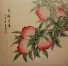 Chinese Longevity Peaches Painting