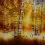 Autumn in Birch Forest - Asian Cranes Landscape Painting