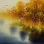 Autumn Rhyme - Colorful Asian Cranes Painting