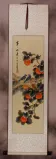 Everything As You Wish Birds & Persimmon Wall Scroll