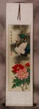 Long Life Full of Riches and Honor - Cranes, Pine Tree & Flowers Wall Scroll