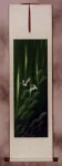 Larger Summer Asian Cranes Landscape Scroll