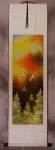 Cranes Taking Flight in Autumn Wall Scroll