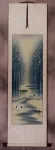 Chinese Cranes in Winter Wall Scroll