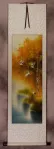 Autumn Rhyme - Colorful Asian Cranes Wall Scroll