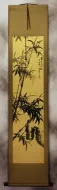 Black Ink Bamboo Wall Scroll