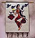 Tribal Ethnic Woman Colorful Batik Wall Hanging Art
