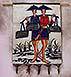 Tribal Ethnic Women Colorful Batik Wall Hanging Art