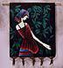 Beautiful Girl in Bamboo of South China Painted Batik Wall Hanging