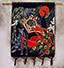 Tribal Ethnic Couple Colorful Batik Wall Hanging Art