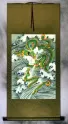 Dragons Play in the Sea - Chinese Silk Wall Scroll