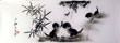 Charcoal Kittens Wide Drawing