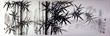 Charcoal Bamboo Landscape Drawing