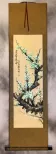 Colorful Green Plum Blossom Wall Scroll