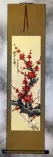 Colorful Red Plum Blossom Wall Scroll