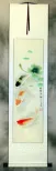 Koi Fish Having Fun in Lotus Pond Wall Scroll