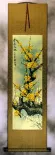Colorful Green Plum Blossom Wall Scroll