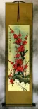 Colorful Red Plum Blossom Wall Scroll