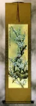 Colorful Blue Plum Blossom Wall Scroll