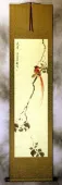 Longevity - Bird and Flower Wall Scroll