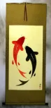 Yin Yang Koi Fish - Large Wall Scroll