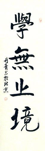 LEARNING is ETERNAL Philosophy Scroll close up view