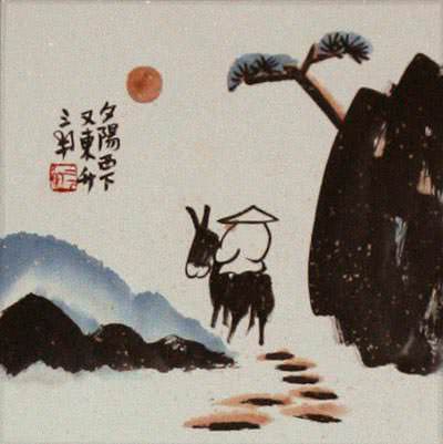 The Sun Will Rise Again - Chinese Philosophy Wall Scroll close up view