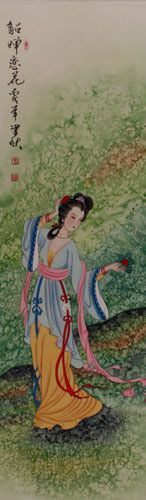 Diao Chan - Famous Beauty of China Wall Scroll close up view