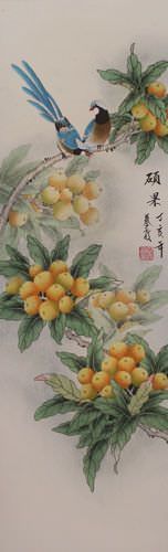 Beautiful Woman Wall Scroll close up view