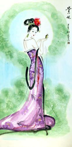 Yang Gui-Fei - Beauty of Ancient China Scroll close up view