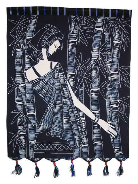 Ethnic Woman of South China Batik Wall Hanging