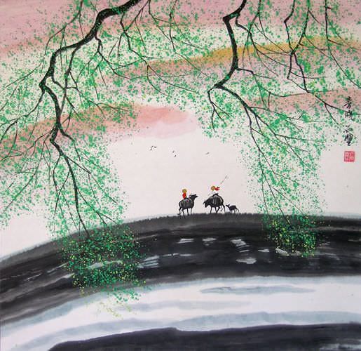 Spring Dawn - Chinese Landscape Painting