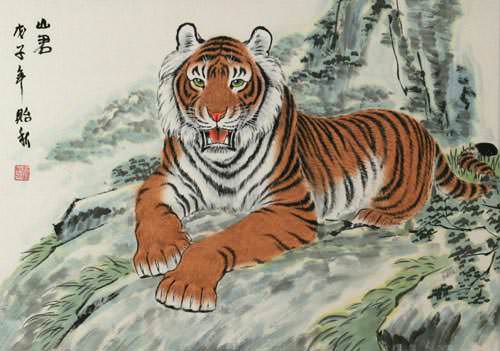 Mighty Chinese Tiger Painting