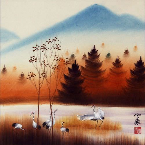 Crisp Autumn Landscape Painting