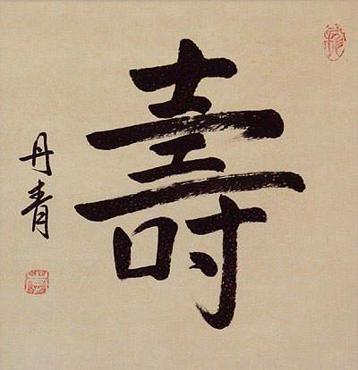 LONG LIFE / LONGEVITY - Chinese Character / Japanese Kanji / Korean Hanja Portrait