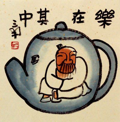 Man in Tea Pot Painting