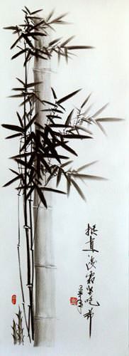 Charcoal Bamboo Drawing