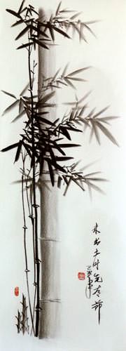 Charcoal Bamboo Drawing