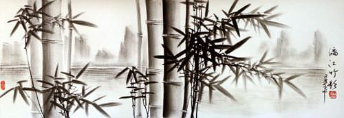 Charcoal Bamboo Drawing