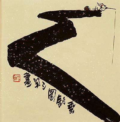 Gone Fishing for Life - Ancient Chinese Philosophy Art