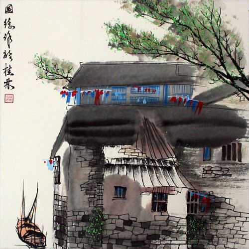 Birds Over Suzhou - Chinese Venice Painting